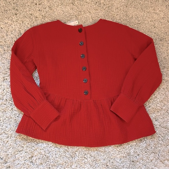 Madewell Lightspun Peplum Top - Picture 2 of 5